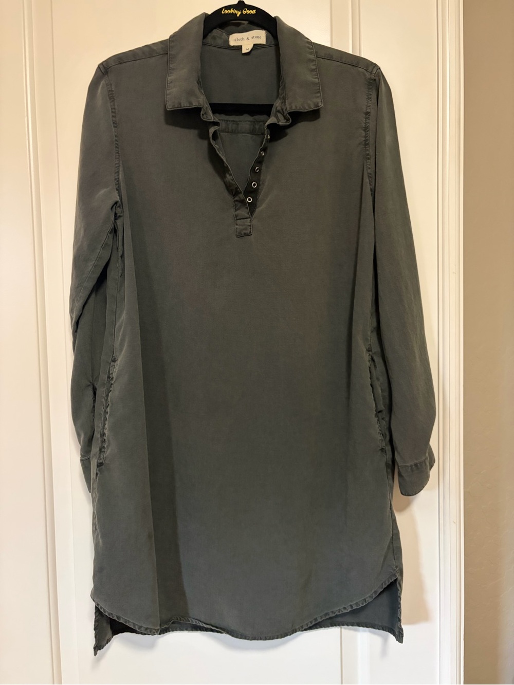Elevated Funky Chic Anthropologie Charcoal Black Midi High Low Dress